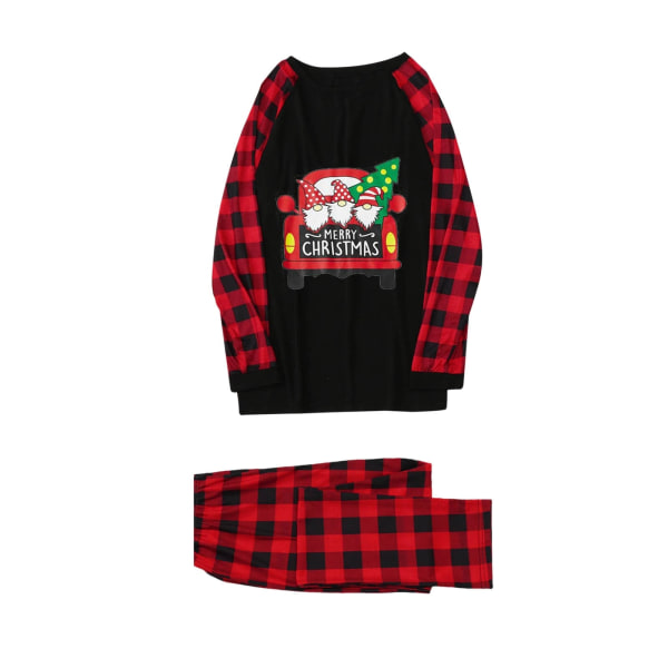 Julpyjamas Matchande Familj Pyjamas Outfits Pyjamas Set 2021 Bokstav Vuxen Barn Hem Kläder Toppbyxor Sovkläder Conjuntos Red Kid 6-7Y