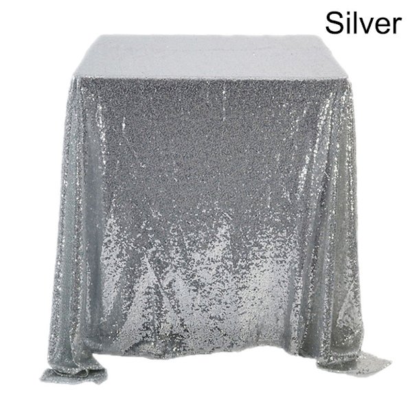 Rektangulär Bordsduk Glitter Paljett Bordsduk Roséguld/Silver Duk För Bröllopsfest Heminredning Flerfärgad/Storlekar Red 120X150cm