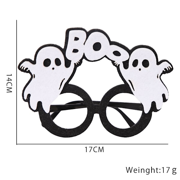 Halloween Dekoration Roliga Glasögon Festtillbehör Fotorekvisita Filt Halloween Pumpaglasögon Letter skull Average size