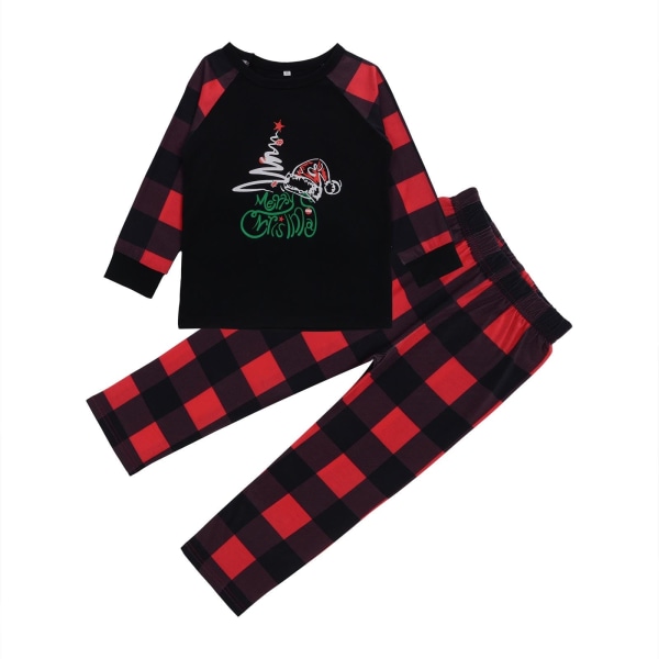 Jul Matchande Familj Pyjamas Set Herr Dam Barn Pläd Hjort Långärmad Toppar+Byxor Hemmakläder A child 130