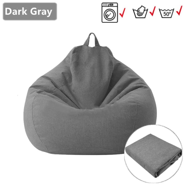 Lazy BeanBag Sofföverdrag utan Fyllning Lounger Sittpuff Sittsäck Asiento Soffa Tatami Stolsöverdrag Blue S with inner net