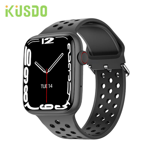 44mm Smartwatch Mænd Kvinder Smartur Bluetooth Opkald Trådløs Opladning Brugerdefineret Urskive 2023 Fitnessarmbånd Til Apple Android All Black