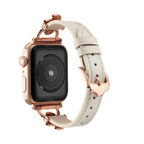 Kellon ranneke Apple Watch iWatch 42/44/45/49mm Ruusukullan värinen liitin Yksivärinen aprikoosi harmaa