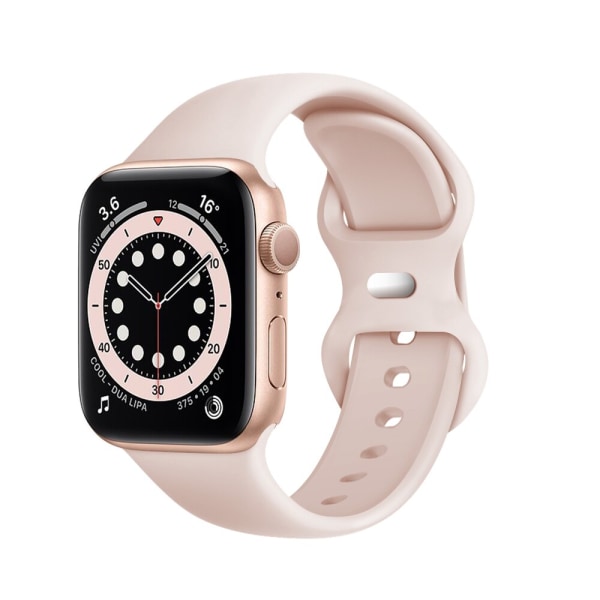 Silikone Sportsrem til Apple Watch Series Se 6 5 4 3 21 44mm 40mm Smart Armbånd Urrem Pin Tuck Rem på iWatch 6 38mm 42mm 10 Coral red 38MM or 40MM