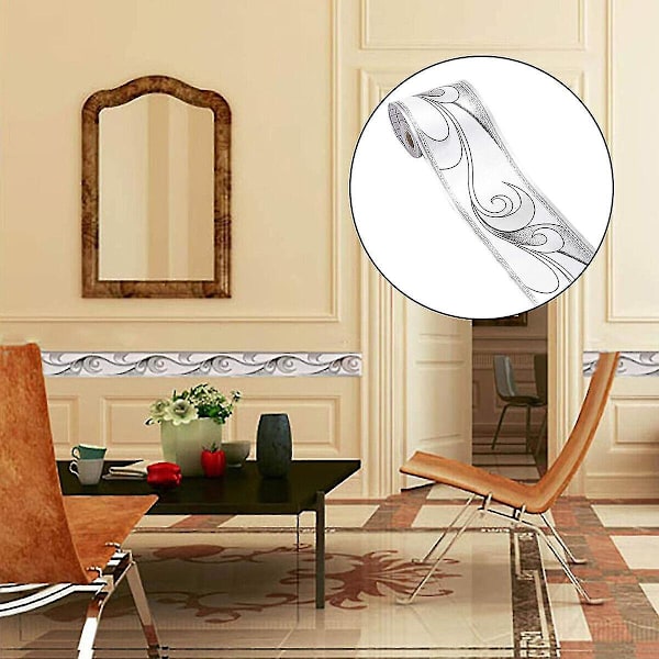 Itseliimautuva Seinälista Reunustarra Tapettirulla 10m Aalto 5cm*10M 5cm*10M
