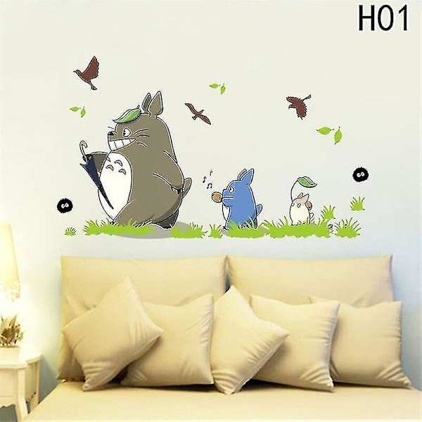 Piirretty animaatio vinyyli Totoro seinätarra koriste tapetti