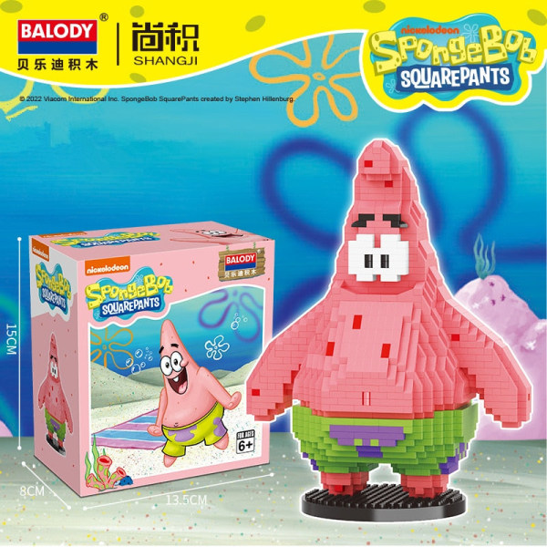 SvampeBob Firkant Mikropartikler Byggeklodser By Patrick Star Blæksprutte Charme Børnelegetøj Fødselsdagsgaver 785pcs Original box