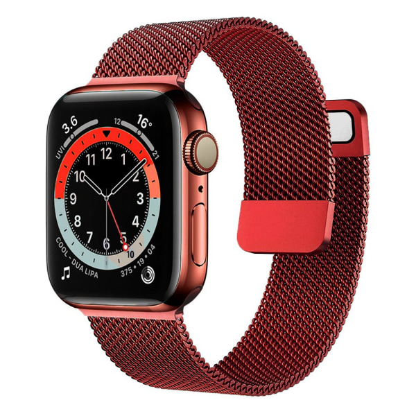 Rem För Apple Watch Band 44mm 40mm 38mm 42mm 44 mm Tillbehör Magnetisk loop Metall smartwatch armband iWatch serie 3 4 5 6 se red 42mm or 44mm