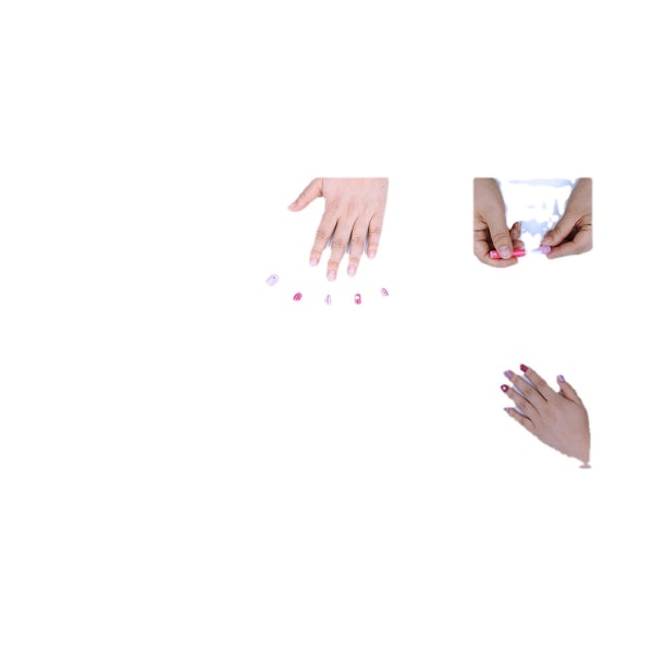 Lång Balett Spot Drill Fransk Nagel Vit V-Formad Fransk Nagelplåster Ny Europeisk och Amerikansk Färgtryck Manikyr CBLCY-101 (Jelly Glue models)