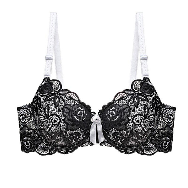 Plus-koon pitsiliivit naisille, Bralette-alusvaatteet, seksikkäät alusvaatteet, push-up säädettävä rintaliivi Beige 80C