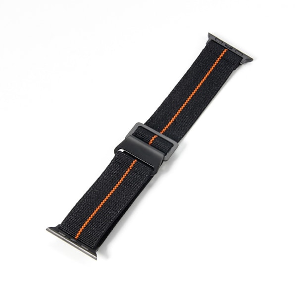 Klockarmband för Apple Watch iWatch Anslutningsstorlek 38/40mm med verktyg Svart med orange-svart spänne