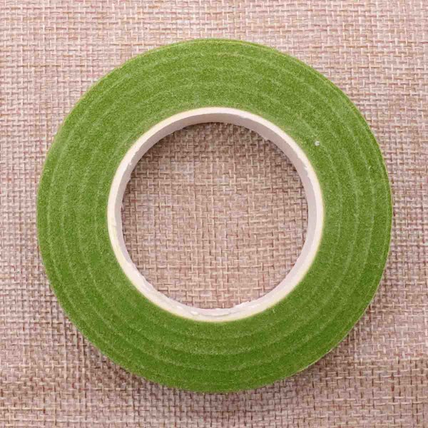 Blomstergrønne teiper 12mm*45m/RULL Teip Corsager Knappehulls Kunstig Blomst Pollenbærer Wrap Blomsterhandler Grønne Teiper Elastisk Teip 12