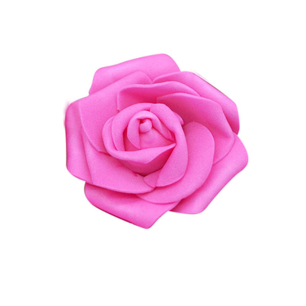 20 st 6 cm Stora PE Skumrosor Konstgjorda Blomhuvuden För Bröllopsfest Dekoration DIY Kransar Hem Dekorativa Hantverksmaterial F05 rose red 50pcs