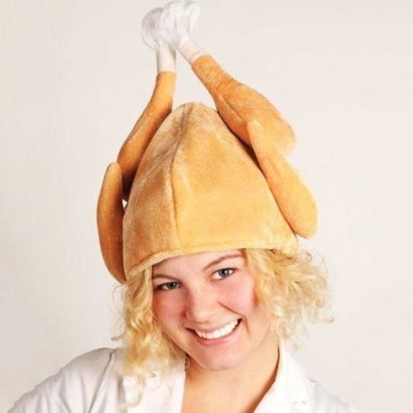 Mode Turkiet Thanksgiving Hatt Nyhet Kokt Kyckling Fågel Hemlig Tomte Fancy Dress Default Title