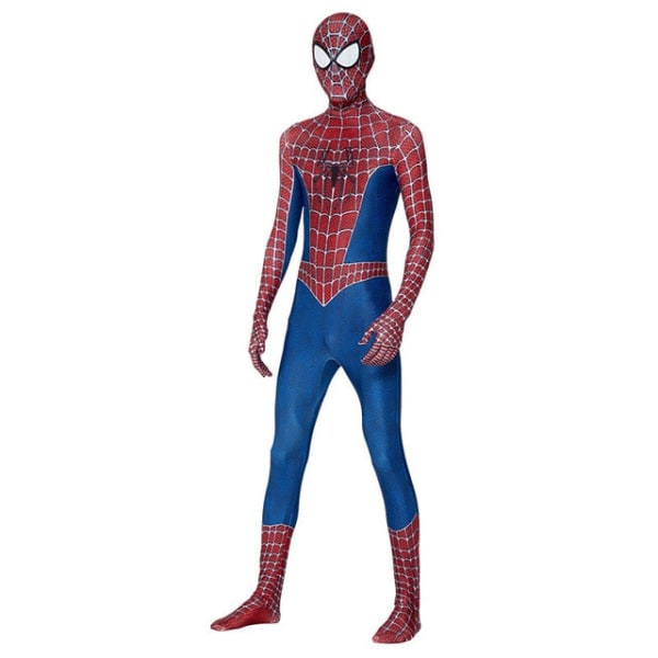 Spiderman Miles Morales Cosplay Kostym Zentai Bodysuit Anime Superhjälte Kostym Jumpsuit för barn Spandex Halloween Cosplay Style 1 140