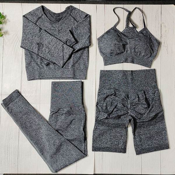 Yoga Set Träningskläder Sexiga Sportkläder För Kvinnor Armygreen 3Pcs set S