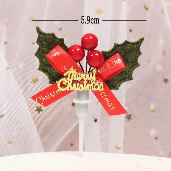 Julekage Dekorativ Indsættelse Græsring Blade Sika Hjort Juletræ Gavepose Fødselsdag Bagning 2.5cm green gift bag