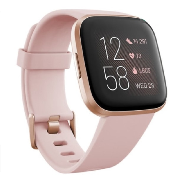 Smartklokke Tilbehør for Fitbit Versa 2 Rem Erstatning Armbånd Klokkereim for Fitbit Versa Lite Armbånd Wine Red S