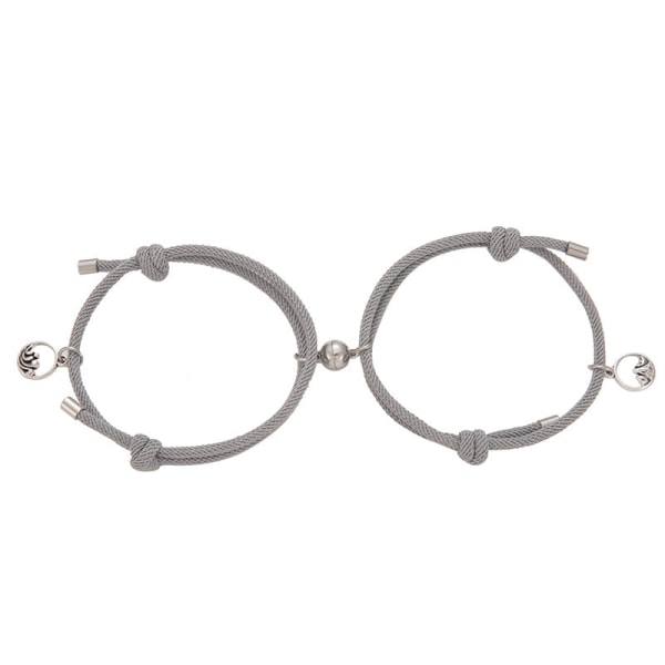 Alloy Oath of Love -pariskuntarannekoru, pari Oath of Love -kantohihna miehille ja naisille, pieni koru Alloy oath of eternal love gray pair
