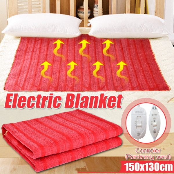 220V Vinter Elektrisk Varmeteppe Enkelt Kroppsvarmer Oppvarmet Teppe Termostat Elektrisk Varmeteppe 150cmx70cm/150cmx130cm 150x70cm