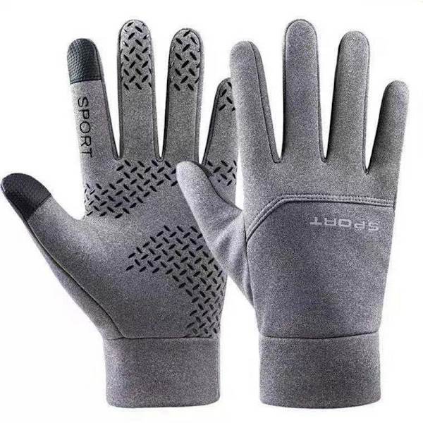 Vinterhandskar för män kvinnor Vinterhandskar Varma Utomhus Cykling Körning Motorcykel Kalla Handskar Vindtäta Halkfria Damhandskar Deep Grey4 XL