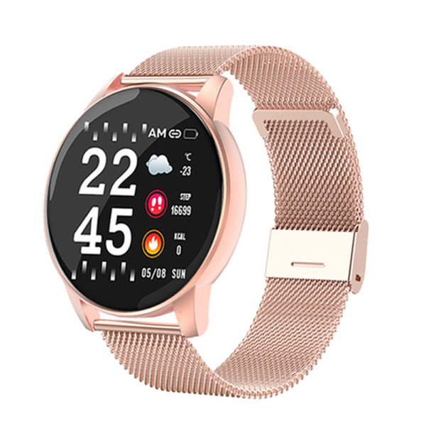 Ur Dame Herre Blodtryk Puls Fitness Tracker Ur Sport Rundt Smartwatch Smart Clock til Android IOS Black Silica