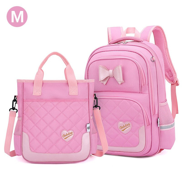 Bikab Koululaukut Tytöille Kawaii Reppu Reput Koululaisille Teinitytöille Lasten Laukut Tytöille Ortopedinen Reppu 2PCPINK M 3