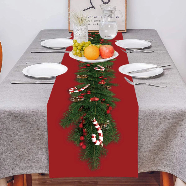 Juledug Bordløber Glædelig Jul Dekoration til Hjemmet Julefrokostindretning 2023 Navidad Notal Noel Ornament Godt Nytår 2024 14