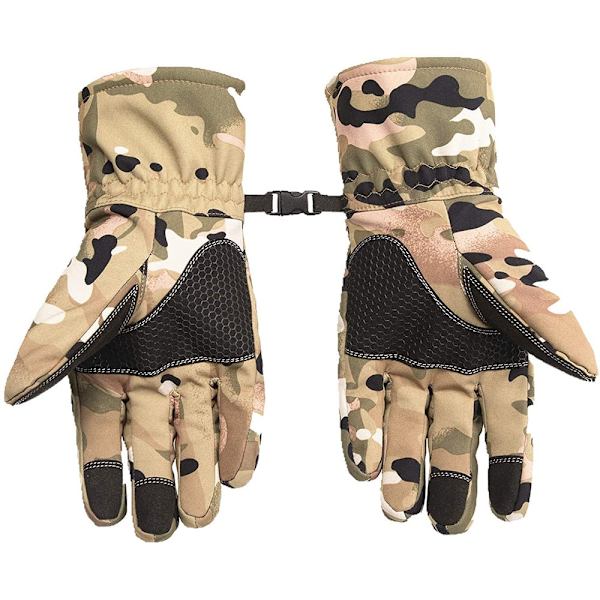 Vinterhandsker Varme Vandtætte Skridsikre Fiskerihandsker Motorcykelhandsker Vinter Camo Jagt Ski Camping Handsker Desert camouflage XL