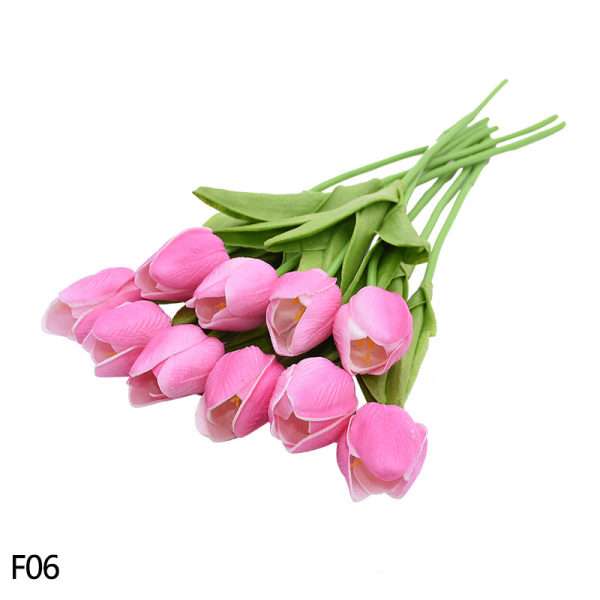 5/10 stk. Tulipan Kunstig Blomst Real Touch Kunstig Buket Falsk Blomst Til Bryllupsfest Dekoration Forsyninger Hjemmehave Ornamenter F04 10PCS