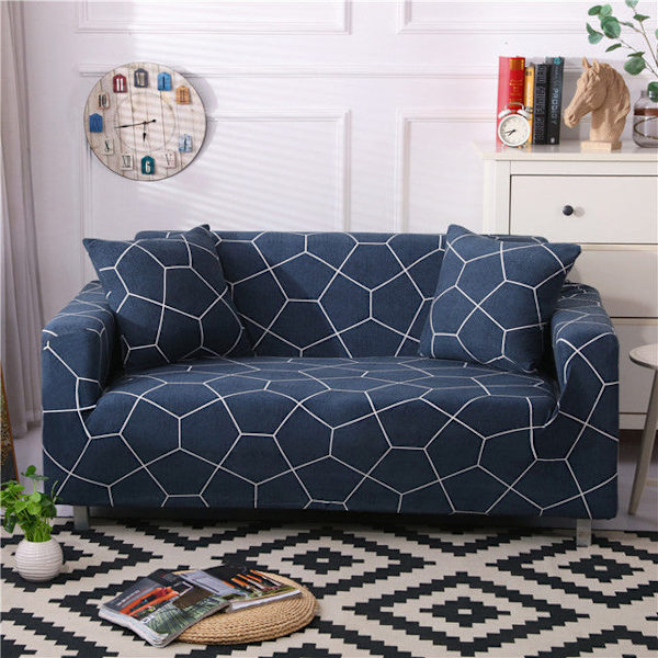 Geometriske Elastiske Sofabetræk til Stue Moderne Sektionshjørnesofabetræk Slipcovers Sofabetræk Stolbeskytter Color 1 1pc 1-Seat 90-140cm