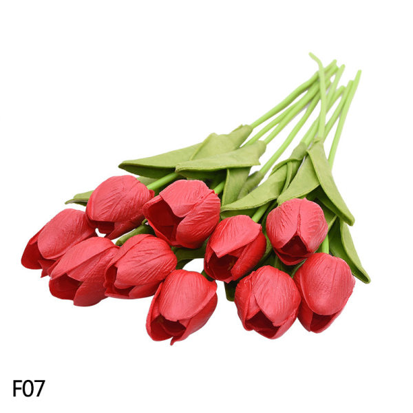5/10 stk. Tulipan Kunstig Blomst Ekte Berørings Kunstig Bukett Falsk Blomst For Bryllupsfest Dekor Forsyninger Hjem Hage Ornamenter F08 5PCS