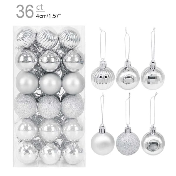 1 box Julkulor Julgransprydnader Boll Xmas Hängande trädhängen Hem Festdekor 2023 Nyårspresent Noel Navidad 24pcs gold as picture