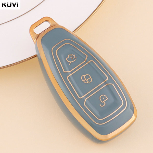 Nytt TPU Bil Fjärrkontroll Smart Nyckel Fodral Skal För Ford Fiesta Focus 3 4 Mondeo Ecosport Kuga Focus ST Skydd Fob Tillbehör White