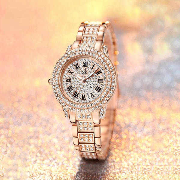 SK Watch Fashion Luxury Diamond-inbäddad Elegant Business Watch 11K0162L01SK gold