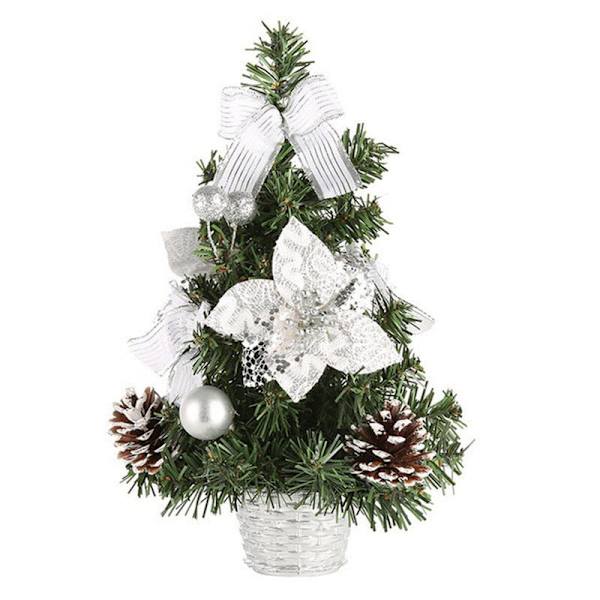 Juletræsdekoration Mini Kunstigt Træ Mini Ornament Familie Julegave 40cm gold