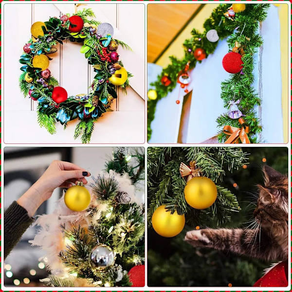 12 st Krossäkra Mini Julkulor Julgransprydnader Små Hängande Pläteringskulor Julhelg Partydekorationer Red 12pcs Diameter 3cm
