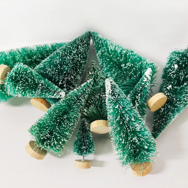 5 st Mini Julgranar Plast Konstgjord Julgransprydnad Vinter Snö Bordsdekoration DIY Hantverk Juldekoration 2023 12.5cm