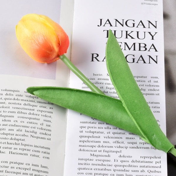 10 kpl Tulppaani Keinotekoinen Kukka Valkoinen PU Aito Kosketus Kodin Sisustukseen Tekotulppaanit Lateksikukat Kimppu Häät Puutarhakoriste Red 10 pcs