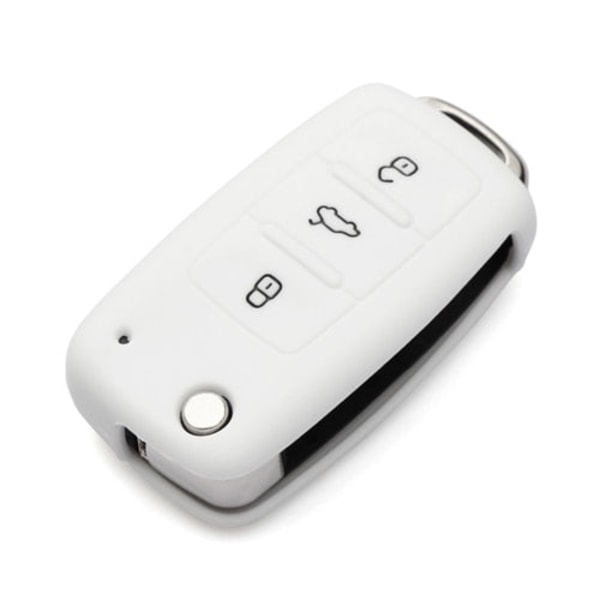 Silikonskal bilnyckel fodral för Polo Passat B5 Golf4 5 6 Jetta Tiguan Golf CrossFox Plus Eos Scirocco Beetle black