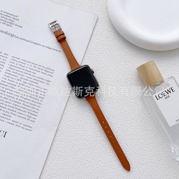 Kellon ranneke Apple Watch iWatch 38/40/41/ 10. sukupolvi 42mm Ruskea