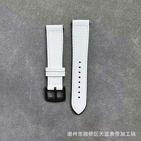 Urrem til Apple Watch iWatch Model 42/44/45/49mm sort konnektor Hvid/sort spænde