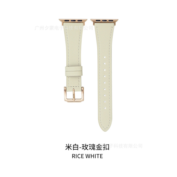 Klockarmband för Apple Watch iWatch 42 10:e generationen Beige-roséguldfärgat spänne