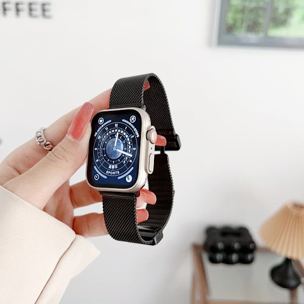 Klockarmband för Apple Watch iWatch 38/40/41 S10 42mm universal svart