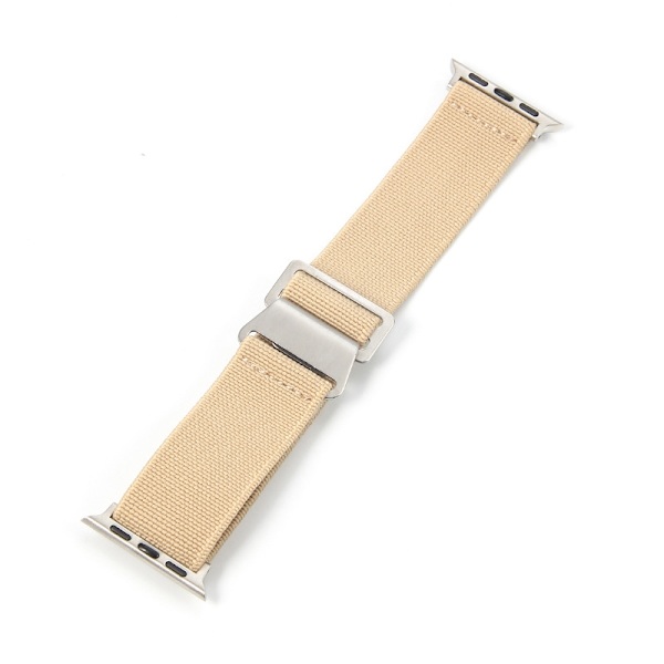 Klockarmband för Apple Watch iWatch Anslutningsstorlek 42/44mm Khaki-Stålspänne