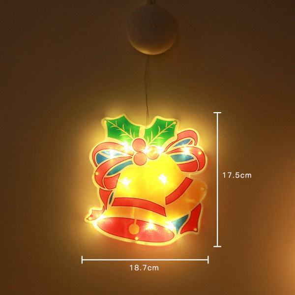 LED Julelyskaster Snømann Form Vindu Vindusklistremerker Hengende Lampe Julelyskaster Juledekorasjonslys STOP [small size]]