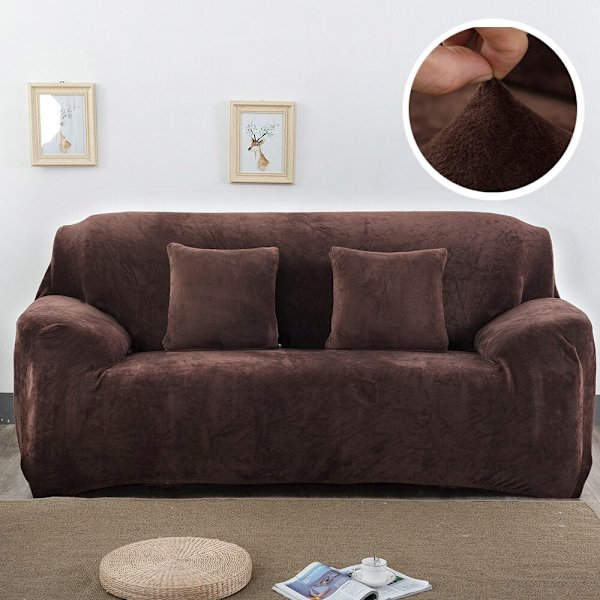 Muhkea paksu sohvanpäällinen olohuoneeseen, säädettävä elastinen kulmasohvan päällinen, osioitu liukuestepäällinen, sisustus, sohvan lepotuolin päällinen Color 6 2-seater(145-185cm)