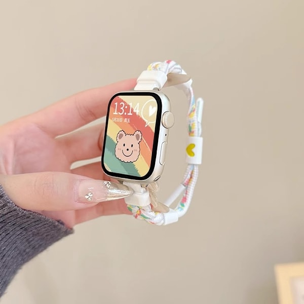 Klockarmband för Apple Watch iWatch för 1/2/3 38mm klockarmband graffiti akvarell