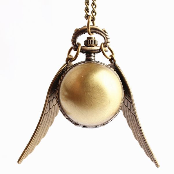 Anime Quidditch -pallonmuotoinen taskukello, siivet, retro, läppäkello, kvartsikello, Harry Potter -sieppi taskukello Spider web bronze
