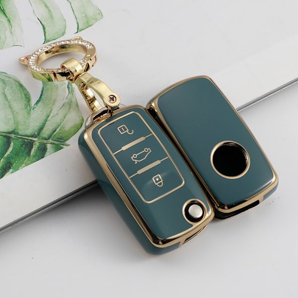 Blødt TPU Bil Nøgle Etui Cover Til Polo Tiguan Passat B5 B6 B7 Golf 4 5 6 MK6 Jetta Lavida Til Skoda Octavia Keychain